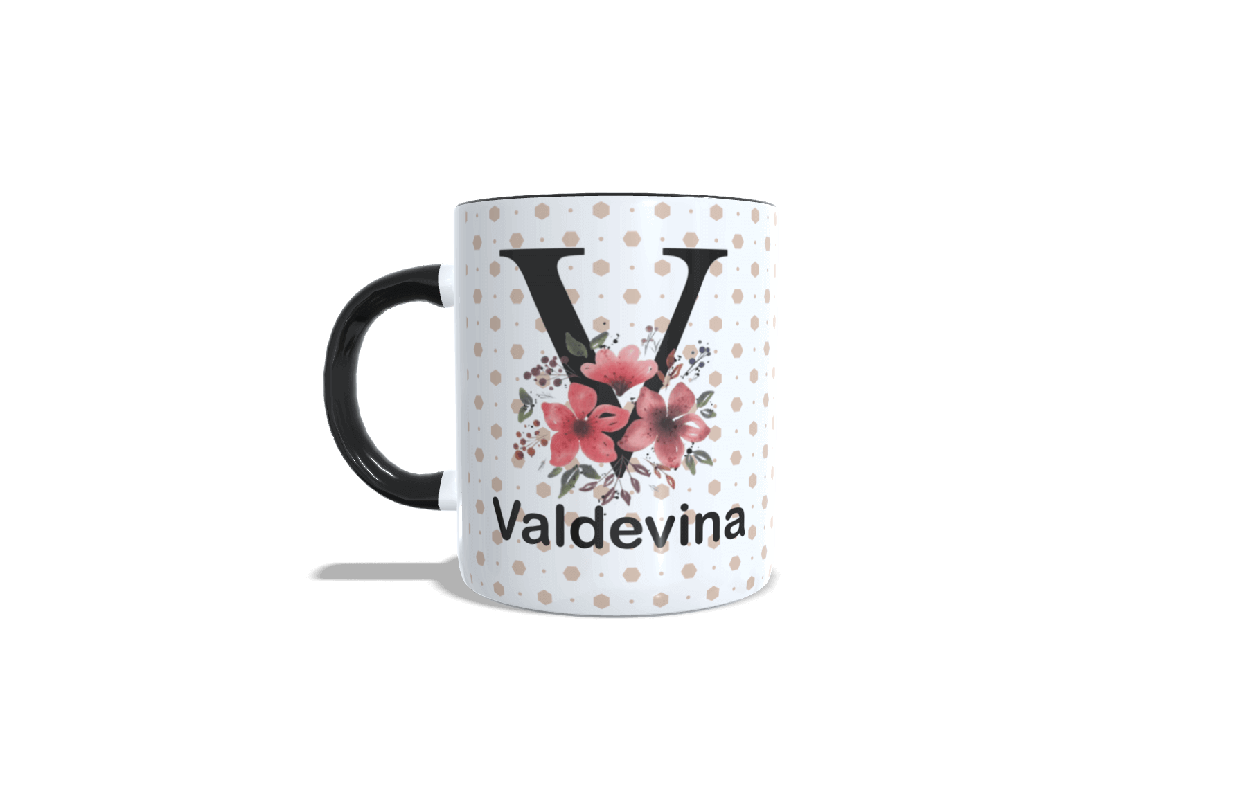 Caneca Vanilde preta Lado 1